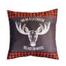 Maison Mixy - housse de coussin collection Chalet modèle "Qui va à la chasse relaxe en masse"