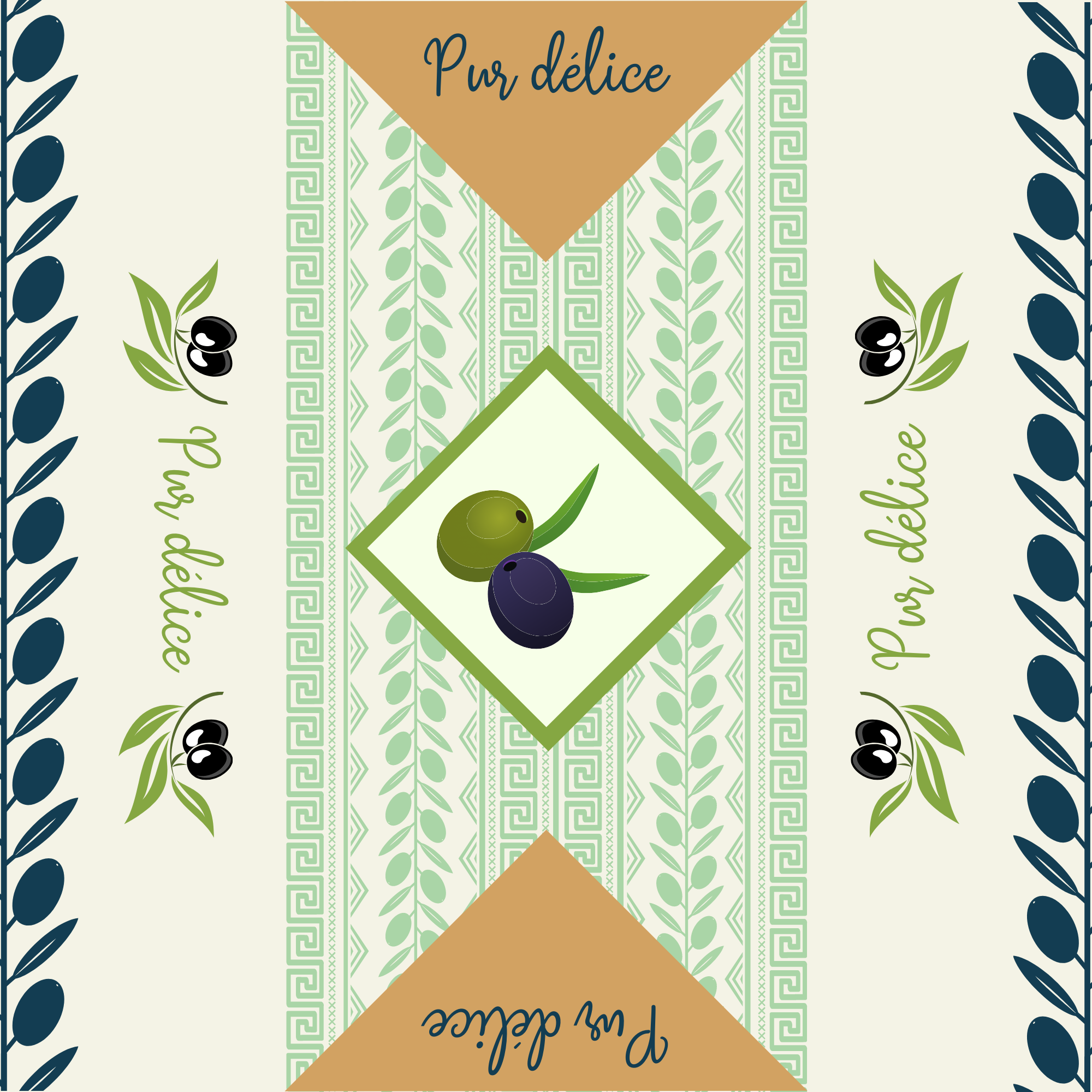 Maison Mixy - motif serviette de table collection Pur délice modèle orangé