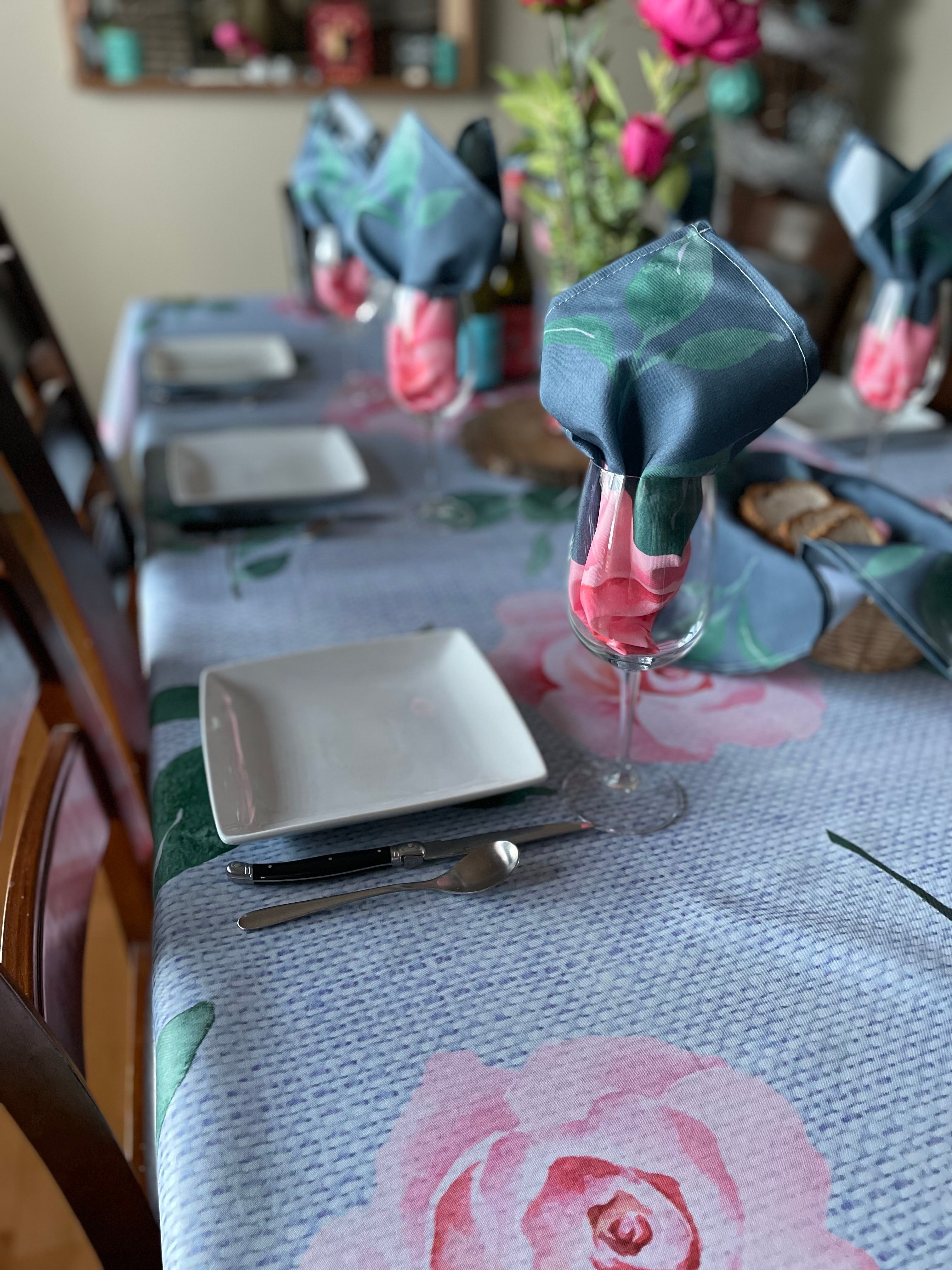 Maison Mixy - collection rose antique serviettes de table et nappe