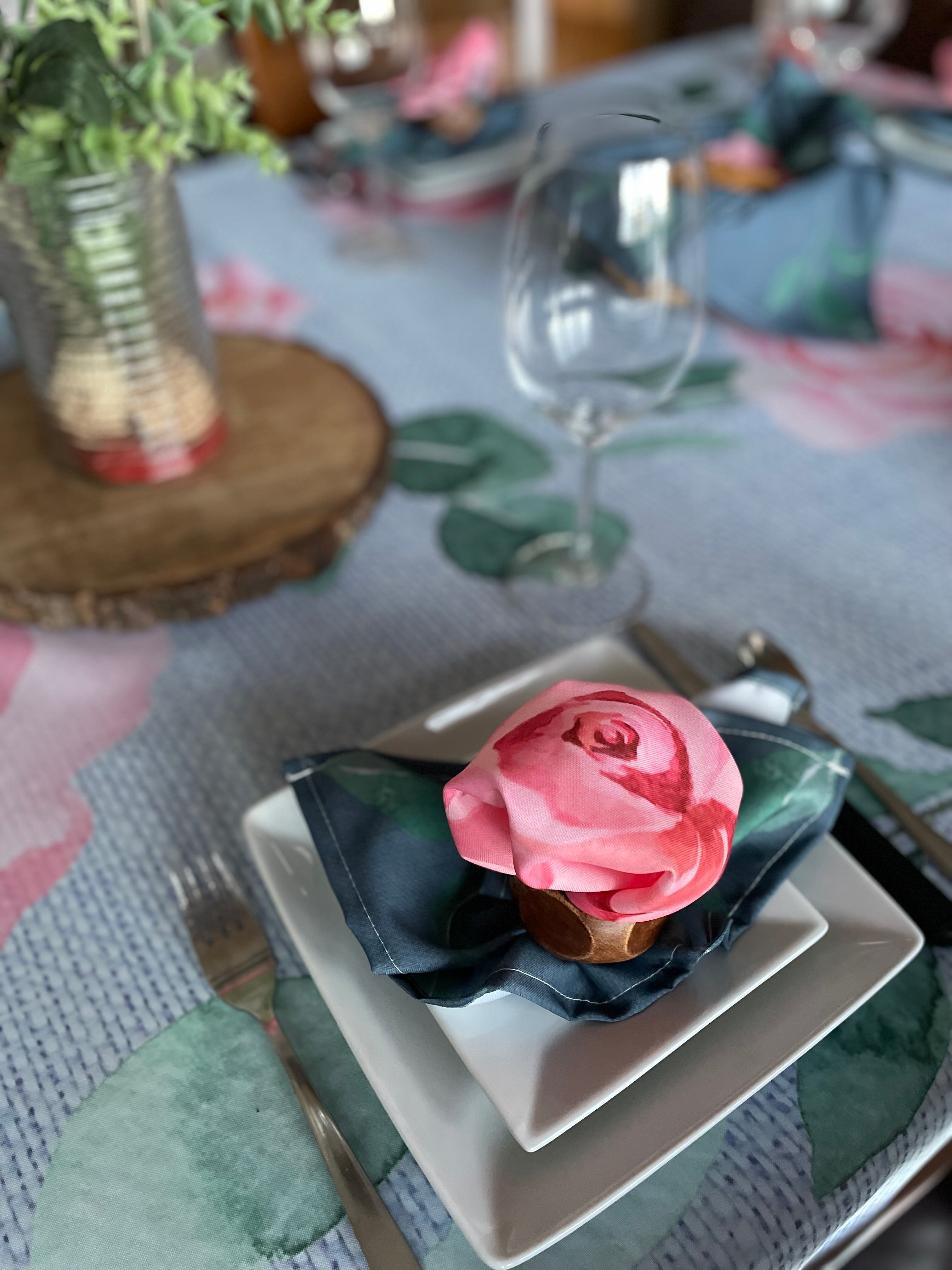 Maison Mixy - collection rose antique serviettes de table et nappe